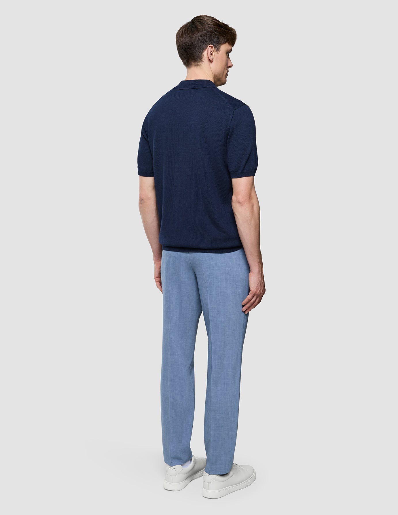 Seamless Core Knit Short Sleeve Polo Dark Navy